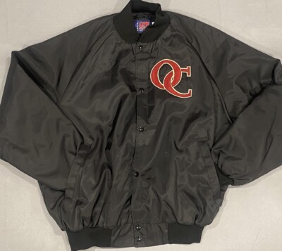 ASW Jackets Men Bomber Jacket L Black Made in USA Embroidered OC Retro Outdoor