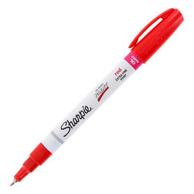 Sharpie Oil-Based Paint Marker, Extra Fine Point, Red Ink, 1-Count