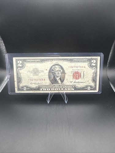A Series Rare Red 1953 A $2 Star Note Lower S/N. Only 760K!
