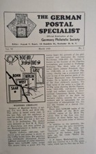 German Postal Specialist Mar 1955 New Issues Western Germany TPO Offices
