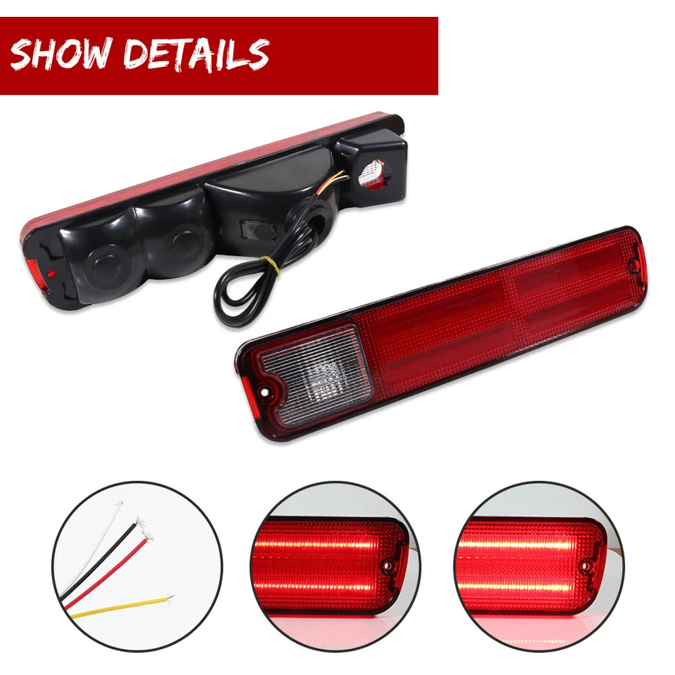 For Chevy El Camino Malibu GMC Caballero 79-87 Rear Taillamps Turn Signal Lights - Image 4 of 4