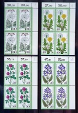 Bund 1977 ** Satz Mi 949-52 Wohlfahrt Eckrandviererblock 4er oben rechts 02139