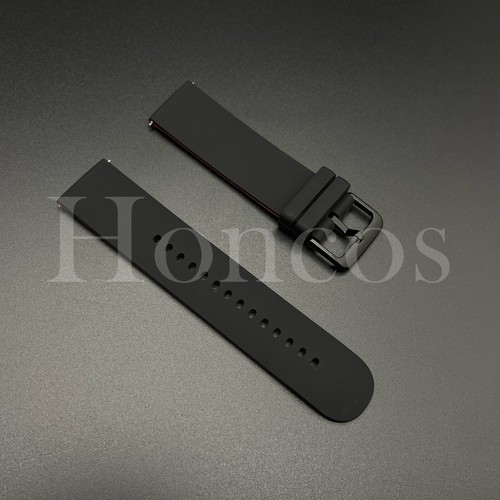 20 22 MM Black/BD Silicone Rubber Watch Band Strap Fits for Timex Quick Release - Picture 4 of 5