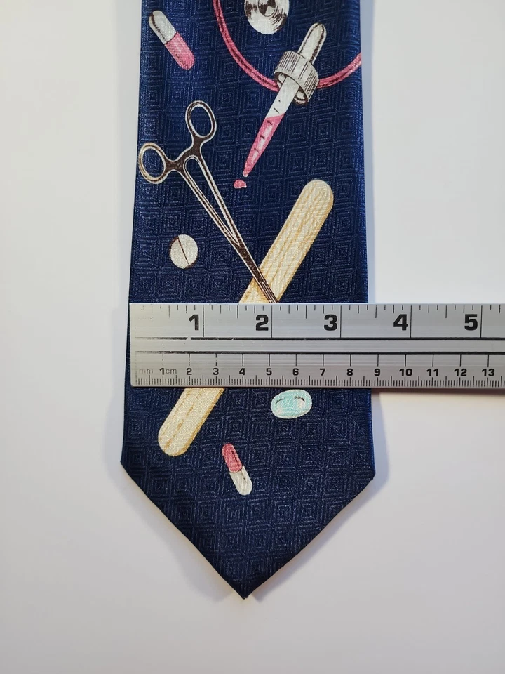 Corbata A Rogers Azul MEDICAL PROFESIONAL Corbata Doctor Temática Farmacéutica  Foto 4 de 4