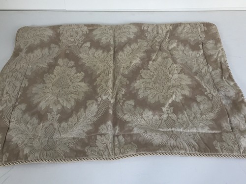 Jacquard Standard Single Pillowsham Dark Beige Floral Design Cotton Blend 20x25 - Picture 5 of 8