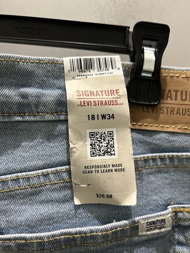 New!Signature LEVI STRAUSS Heritage High Rise Straight Jeans. Size18/W34. Cute! - Picture 4 of 4