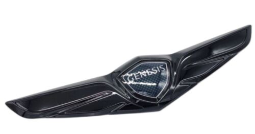 Hood Trunk Wing Logo Letter Glossy Black Emblem For 2021 ~2023+ Genesis GV70 - Picture 12 of 28