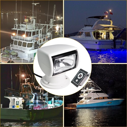 Boat Spotlights, 100W Remote Control Spotlights for Boat Truck, Boat Search Ligh - Picture 6 of 7