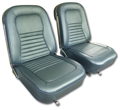 Corvette C2 Leather Seat Covers Teal 1967