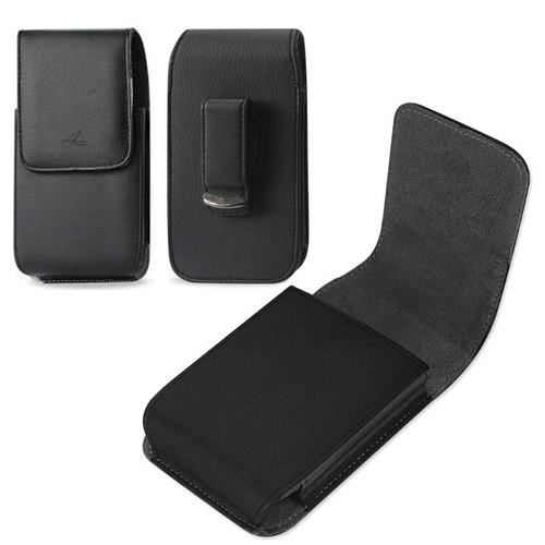 Vertical Leather Swivel Belt Clip Case Holster Pouch Cover for Cell