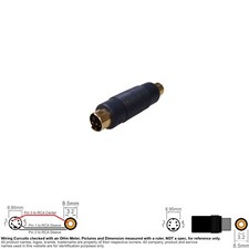 Adapter Video SVHS S-Video Mini Din 4 Pin MD4 Male Coax RCA Female Connector