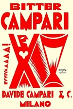 Poster poster poster advertising aperitif Campari Milan print 60x90 cm.