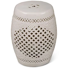 US SELLER - White Porcelain Chinese Jiang Nan Porcelain Stool