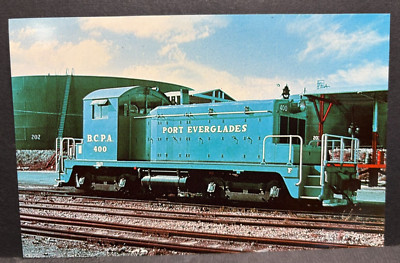Florida Postcard  Broward County Train B.C.P.A. 400 Port Everglades