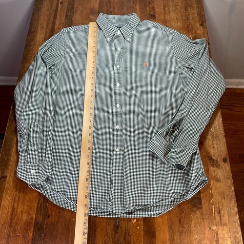 Polo Ralph Lauren Shirt Mens Large Green Check Button Up Casual Preppy - Picture 6 of 12