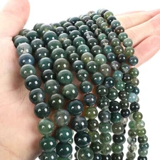 Natural Gemstone Round Spacer Loose Beads Jewelry Making 4mm 6mm 8mm 10mm 12mm
