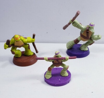 Lot of 3 Viacom McDonald's Happy Meal Ninja Turtles TMNT Toys 2012 & 2015