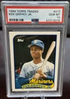 1989 KEN GRIFFEY JR TOPPS TRADED ROOKIE PSA 10  MARINERS 50-50? NEW LABEL (079)