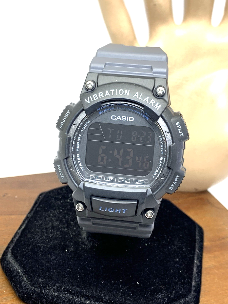Casio Men's Watch W736H Illuminator Digital Quartz Black Gray