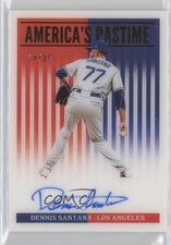 2019 Panini Chronicles America's Pastime Gold 19/25 Dennis Santana Auto 0b2