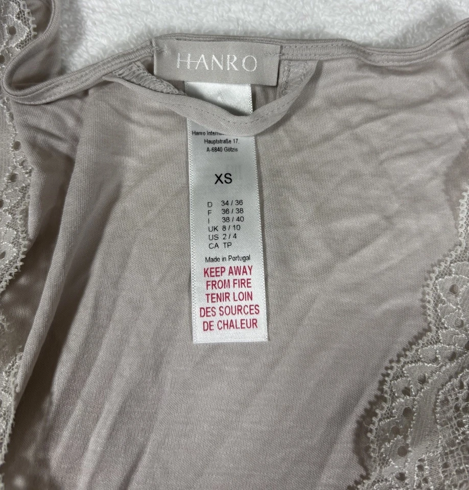 Women’s Hanro Robe Size XS Gray Lace Trimmed EUC No Belt Included - Image 3 of 4