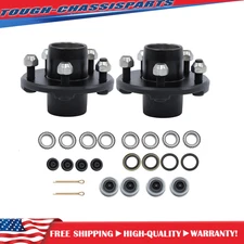 Trailer Hubs Kit 5 Lug 4.5 For 2000Lb 5X4.5 Trailer Axle Kit Fit 1" and 1-1/16"