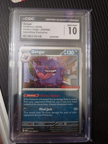 CGC 10 Gengar 050/088 Holo Promo GameStop Exclusive - read description 