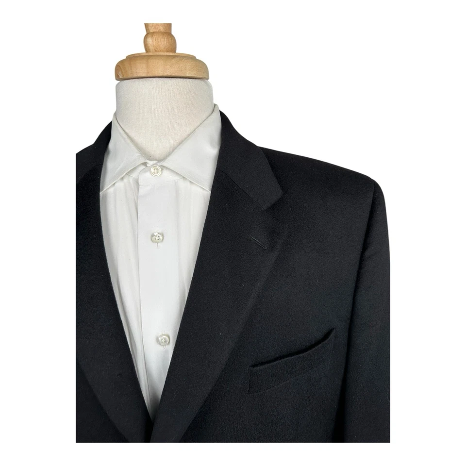 Jack Victor X Loro Piana 黑色纯重羊绒西装外套 45 码短款 — 第 3/4 张图片