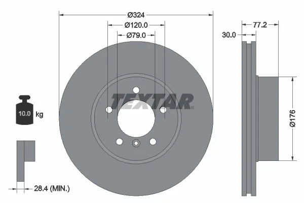 2x BRAKE DISC 92122605 FOR BMW N52B25BF/B25BE 2.5L M54 B30 3.0LM54 B22 2.2L 6cyl - Image 2 of 4