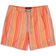 NWT Psycho Bunny Men's Anton All Over Stripe Swim Shorts Trunks XL