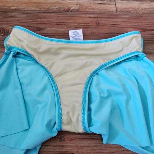 Lands' End Chlorine Resistant Swim Skirt Swim Bottom Girls 12 Turquoise - Picture 6 of 6