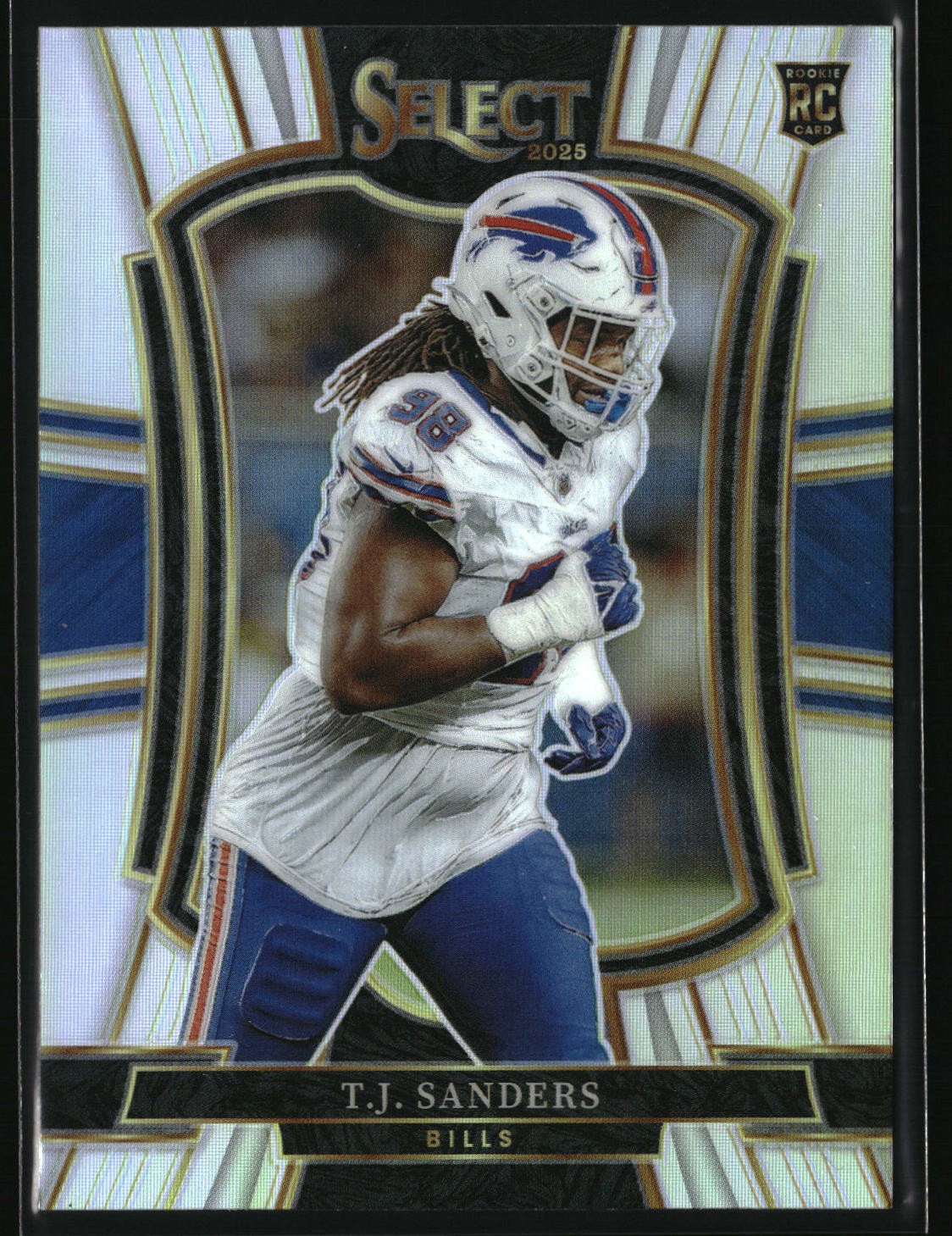 T.J. Sanders #185 2025 Panini Select Silver Prizm