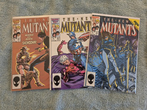 Three The New Mutants #36, 40 & 41 From Marvel, 1986 -NM, All Barry Smith Covers