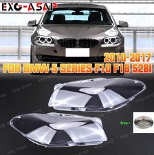2pcs Car Headlight Lens Shell Cover+Glue For BMW 5-Series F10 F11 F18 2010-2014