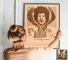 Jimi Hendrix Experience 1970: Live Konzert Tour Repro Poster - 30"x24"