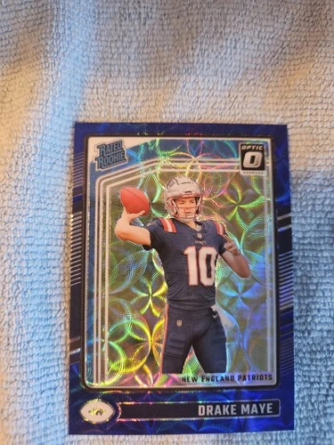 2024 Optice Drake Maye Rated Rookie Blue Scope Patriots Super Bowl #229