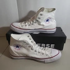 Converse Chuck Taylor All Star High Top Sneakers Optical White US  W 7 M9