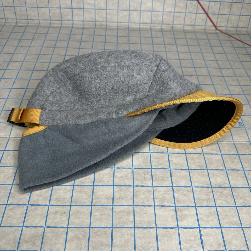 Gorra Patagonia Fleece Duckbill Synchilla Talla M Gris Amarillo Hecha en EE. UU. Gorp Foto 4 de 4