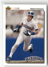 1992 UPPER DECK #401 OMAR VIZQUEL SEATTLE MARINERS