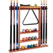 Pool Stick Holder, Wall Mount Pool Cue Rack ,Solid Wood Wall Mount Type 2 