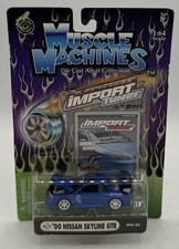 Nib Muscle Machines 164 Import Tuner 00 Nissan Skyline Gtr Blue T02-23 Diecast