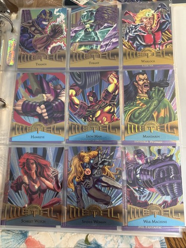 1995 Marvel Metal - 138 Card Complete Base Set - Near Mint / Mint - Picture 4 of 17