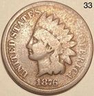 1876 Indian Head Penny Cent