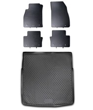 Gummi Fußmatten Kofferraumwanne Set für Opel Insignia SportsTourer Gummimatten