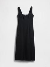 Double Knit Sweetheart Corset Maxi Dress