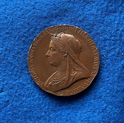 Großbritannien Bronzemedaille 1897 Queen Victoria Jubiläum 55 mm - Bild 1 von 2