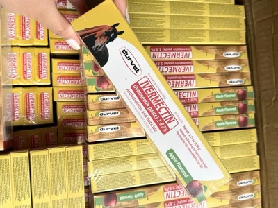 6 Pack Authentic Durvet Horse Dewormer Paste Apple Flavor Exp: October/2027