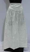 Tala Women's Organic Poplin Drop Waist Maxi Skirt CD4 Coconut Milk Large NWT