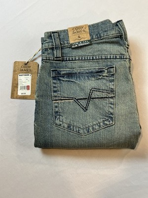 Cody James Crupper Slim Straight Jeans Mens 29x34 Light Blue Western Denim NWT