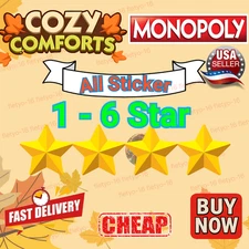 Monopoly Go 🔥1 - 6 ⭐️ALL STICKER⭐️FAST SEND ⚡Cheap ⏳24/7